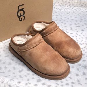 Ugg Classic Slipper Chestnut Shearling Wool Suede